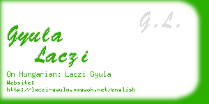 gyula laczi business card